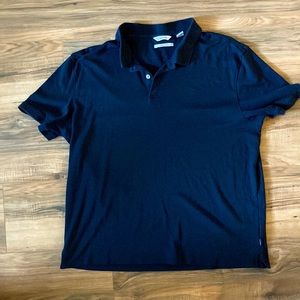 Calvin Klein Mens Large L polo shirt Blue